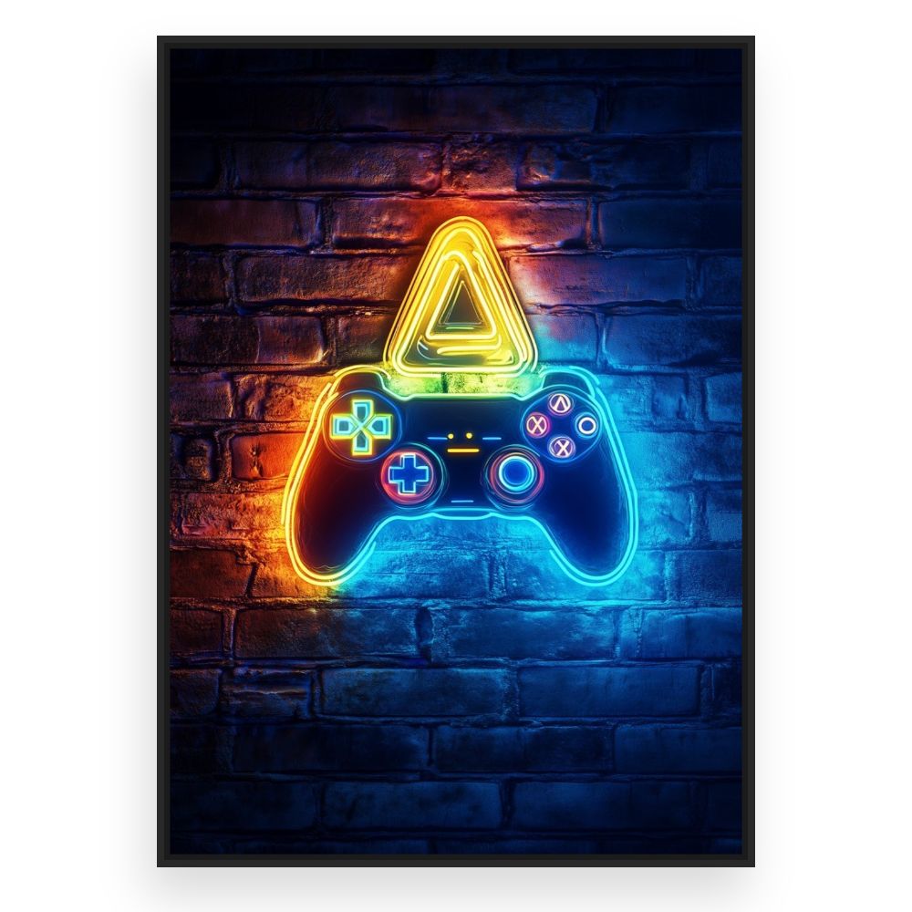 Toile Lumières de gamer – toile cadre noir (slide 3)