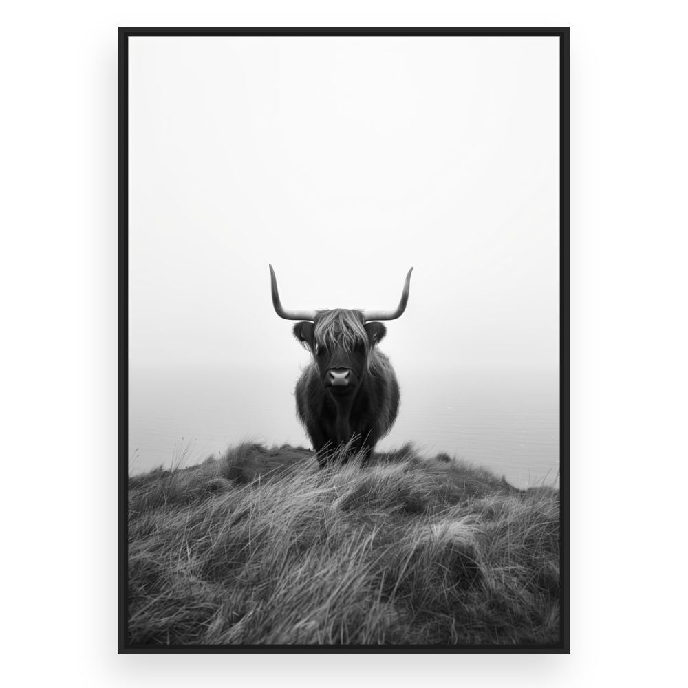 Toile Bovidé majestueux – toile cadre noir (slide 3)