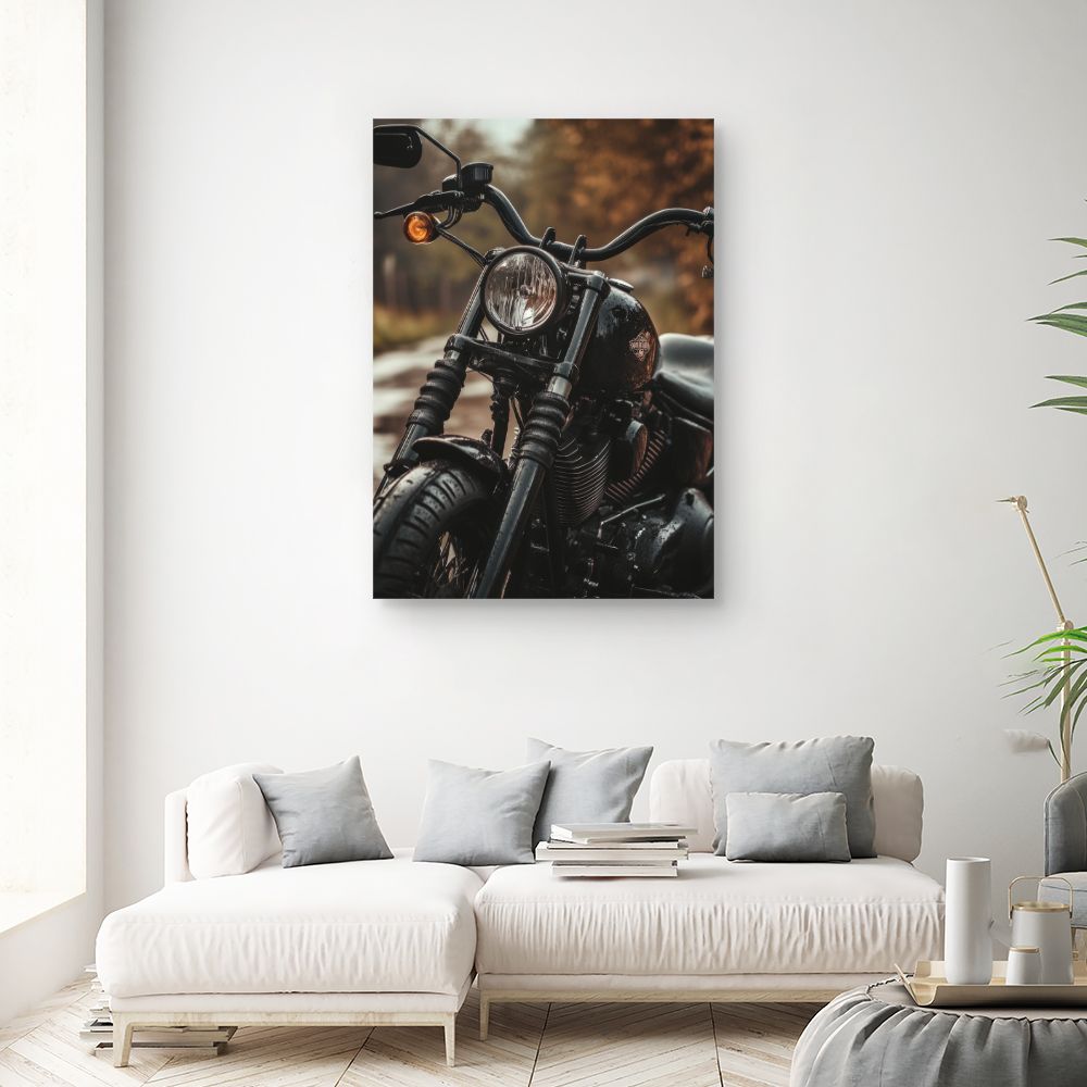 Toile "Moto rétro chic"