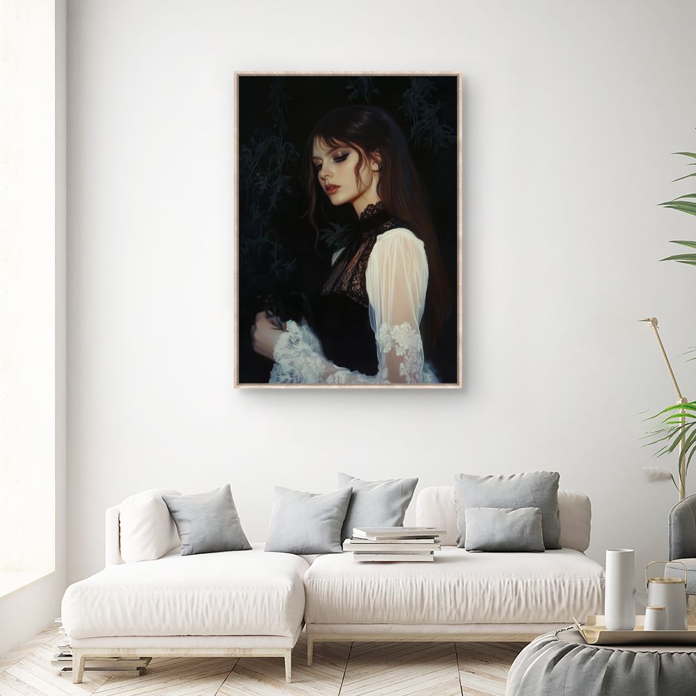 Toile "Portrait romantique élégant"