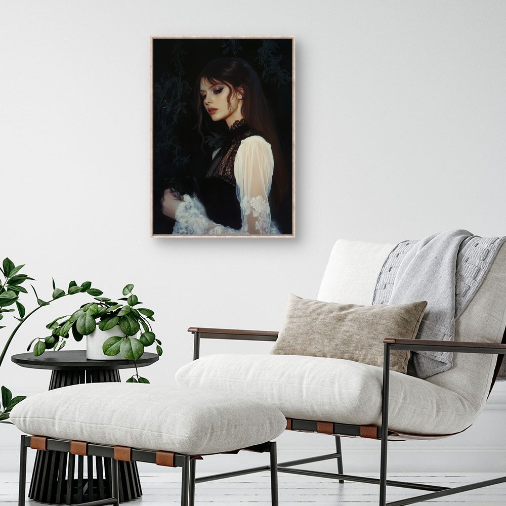 Toile "Portrait romantique élégant"