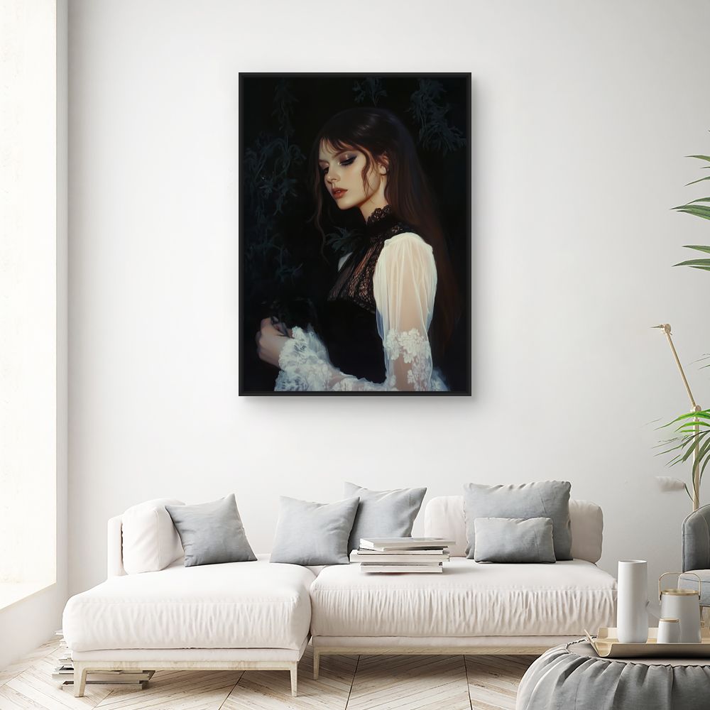 Toile "Portrait romantique élégant"