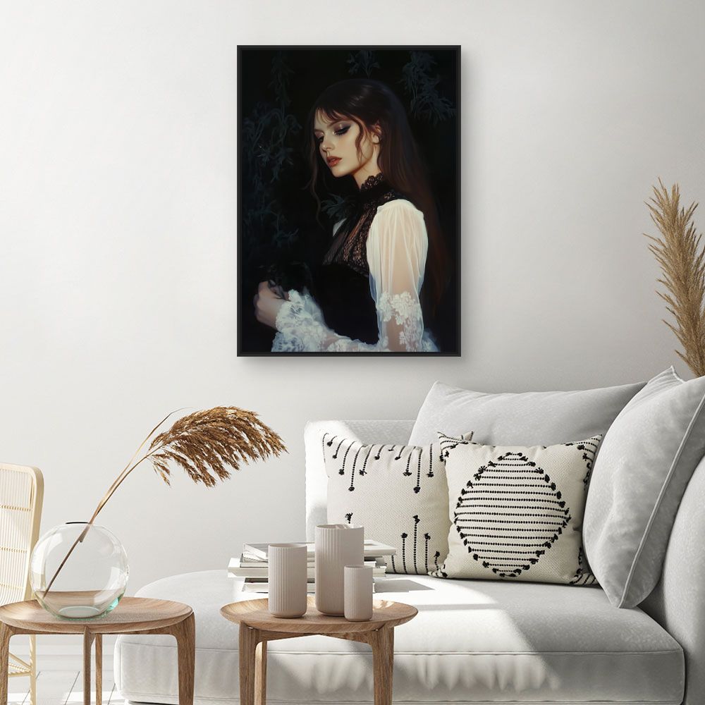 Toile "Portrait romantique élégant"