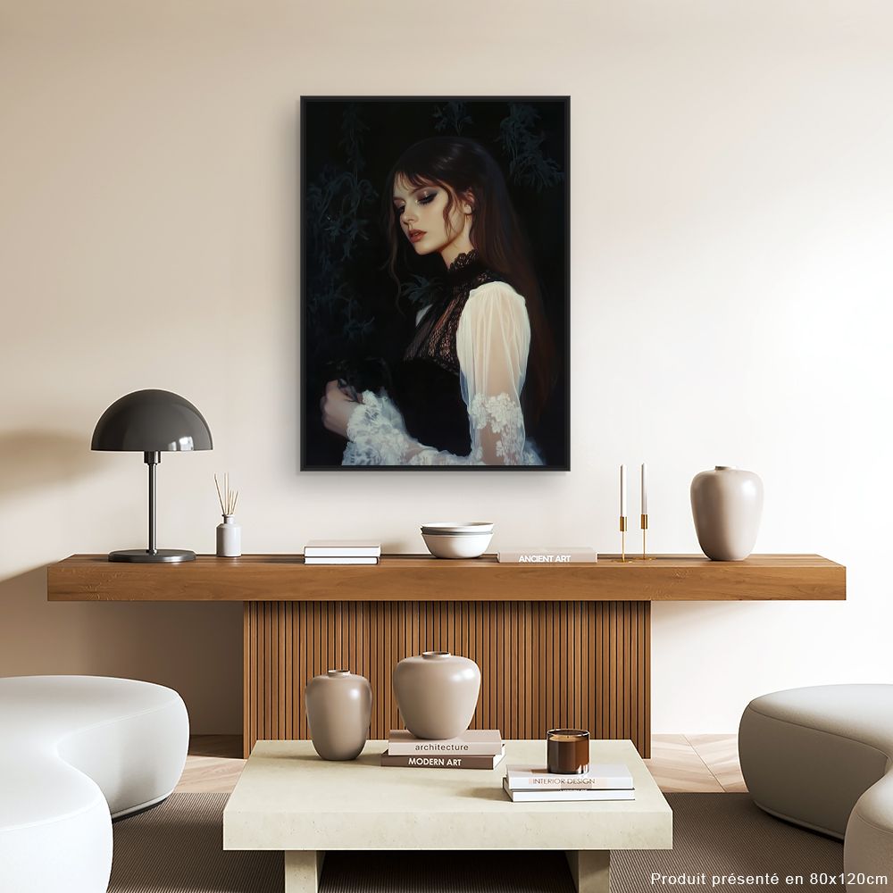 Toile "Portrait romantique élégant"