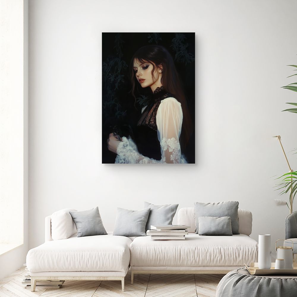 Toile "Portrait romantique élégant"