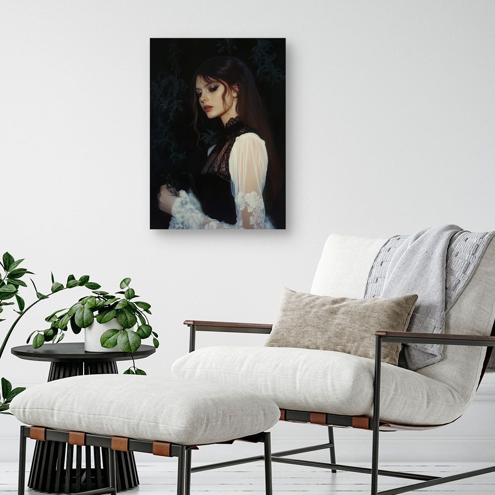 Toile "Portrait romantique élégant"