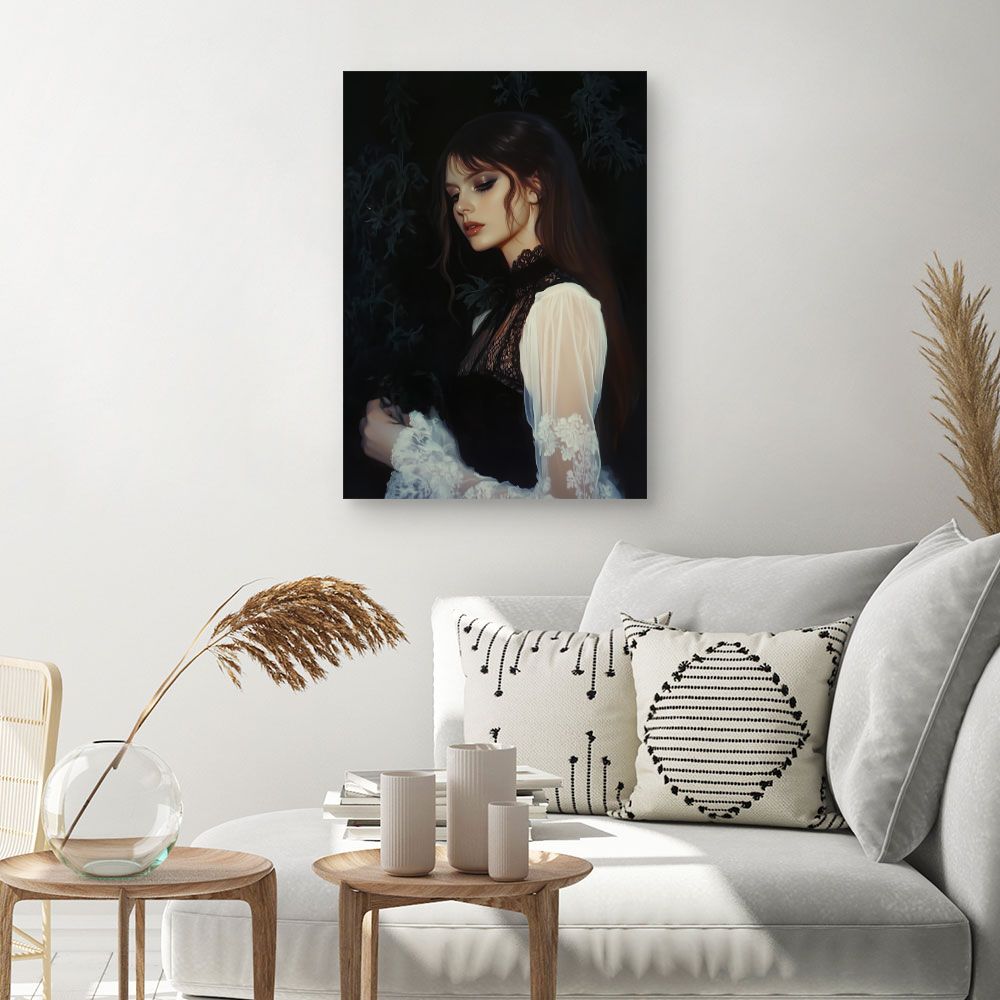 Toile "Portrait romantique élégant"