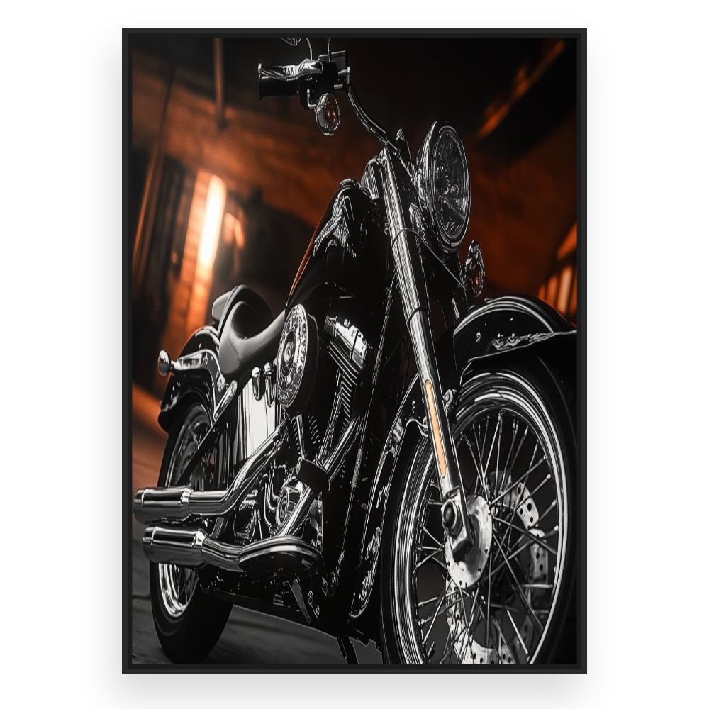 Toile Moto élégante – toile cadre noir (slide 3)