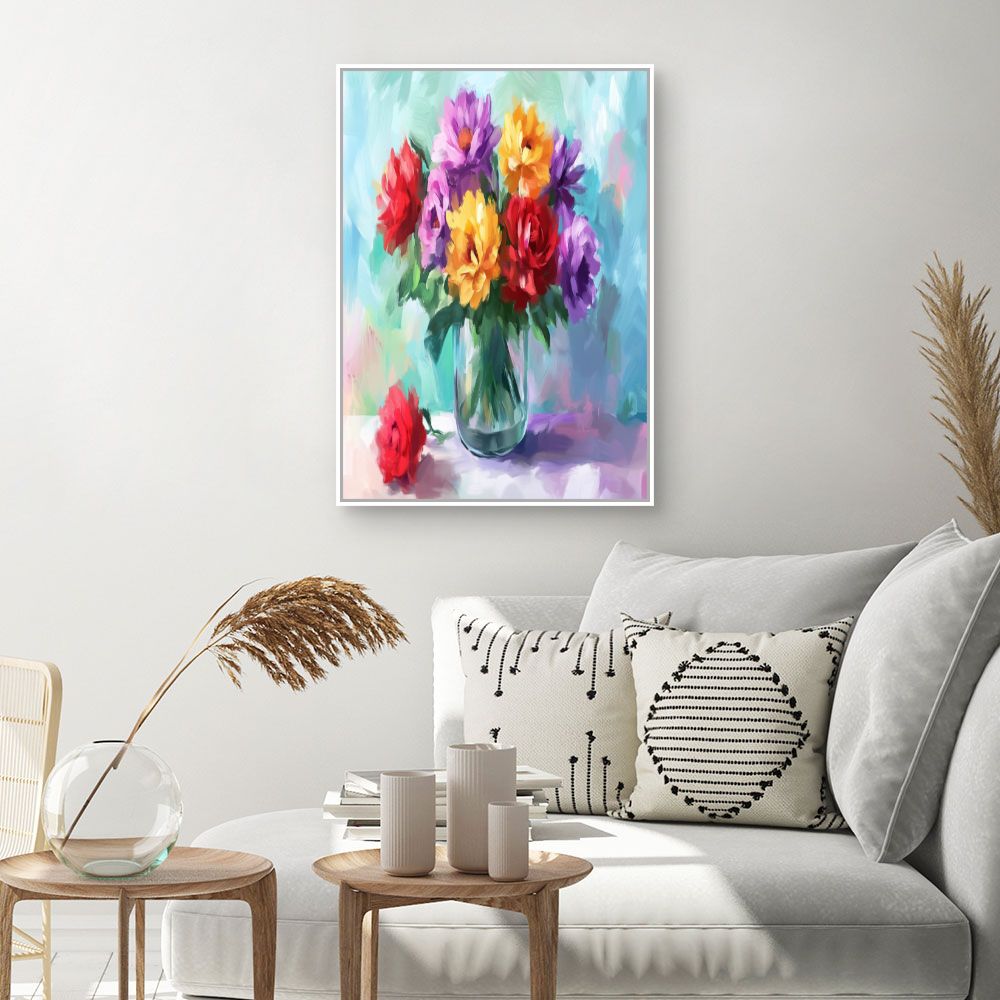 Toile "Bouquet éclatant"