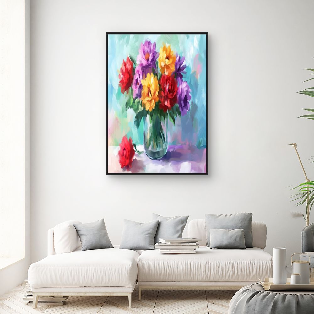 Toile "Bouquet éclatant"