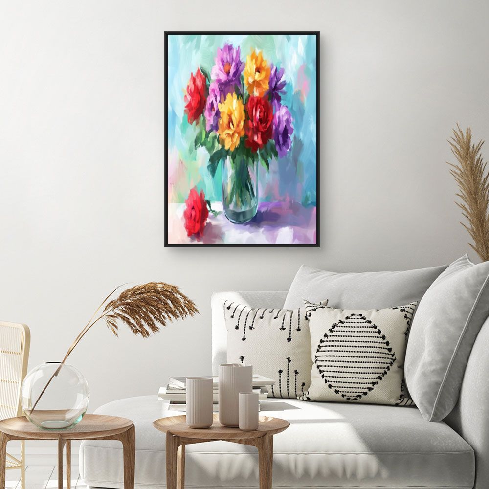 Toile "Bouquet éclatant"