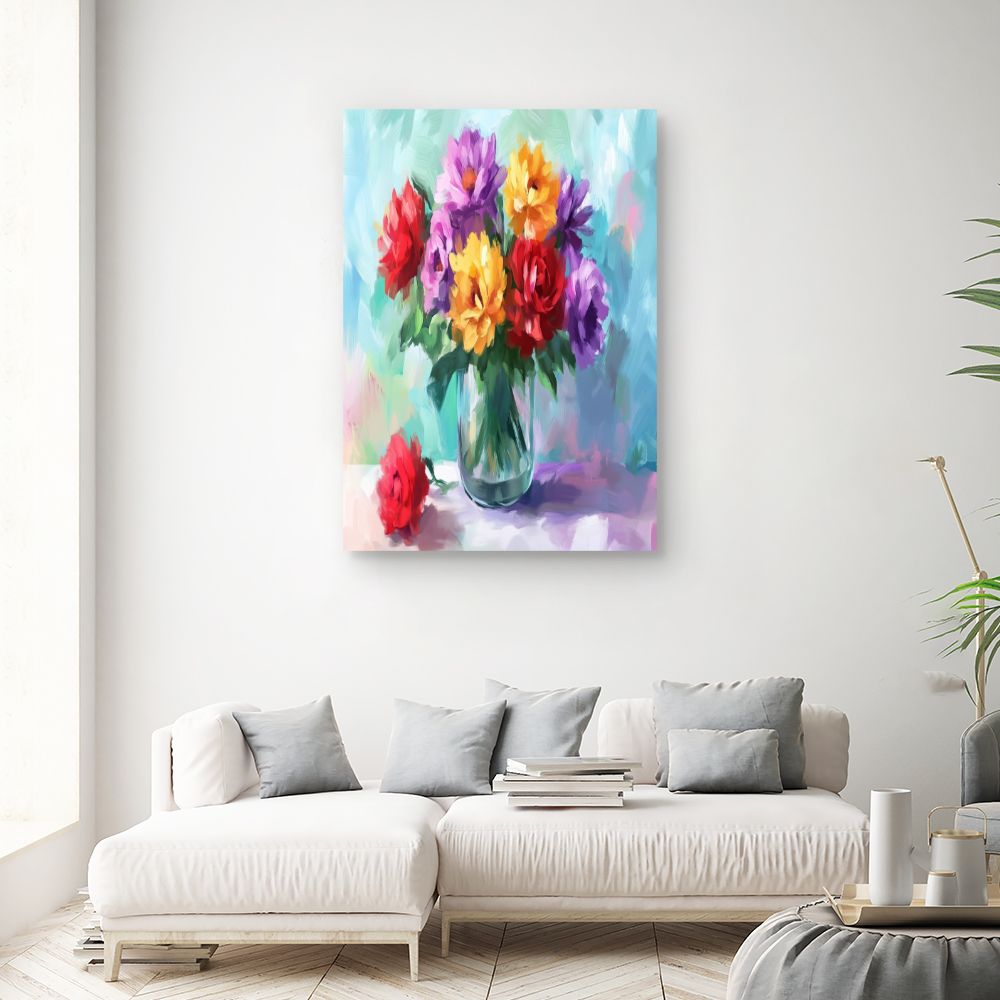 Toile "Bouquet éclatant"