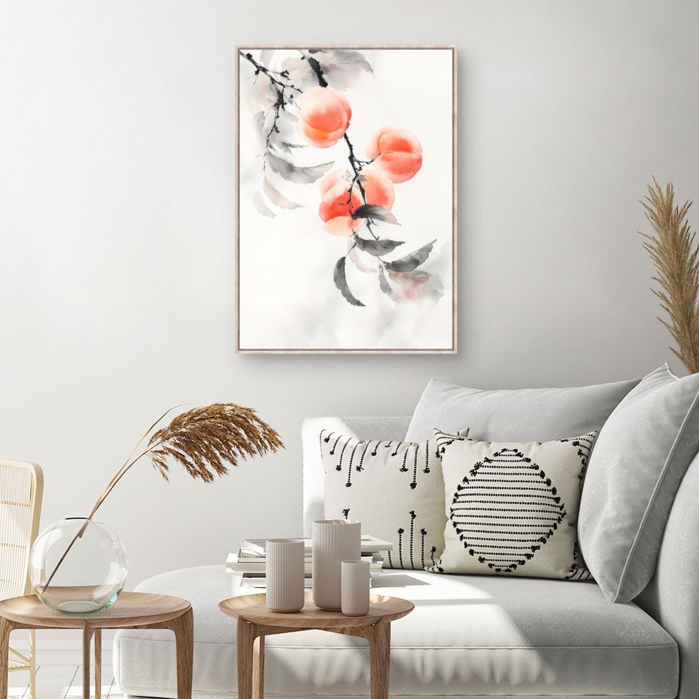 Toile Branchages délicats – toile cadre naturel (slide 1, 60×90)