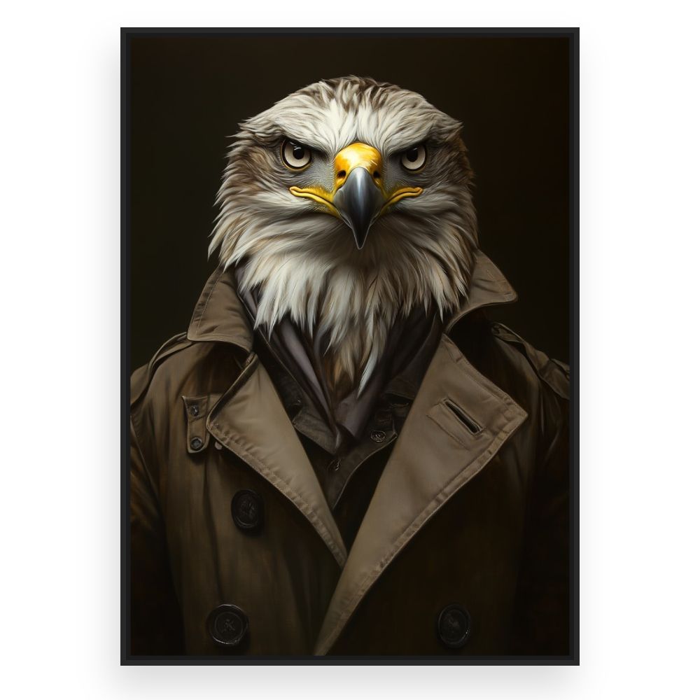 Toile Élégant aigle urbain – toile cadre noir (slide 3)