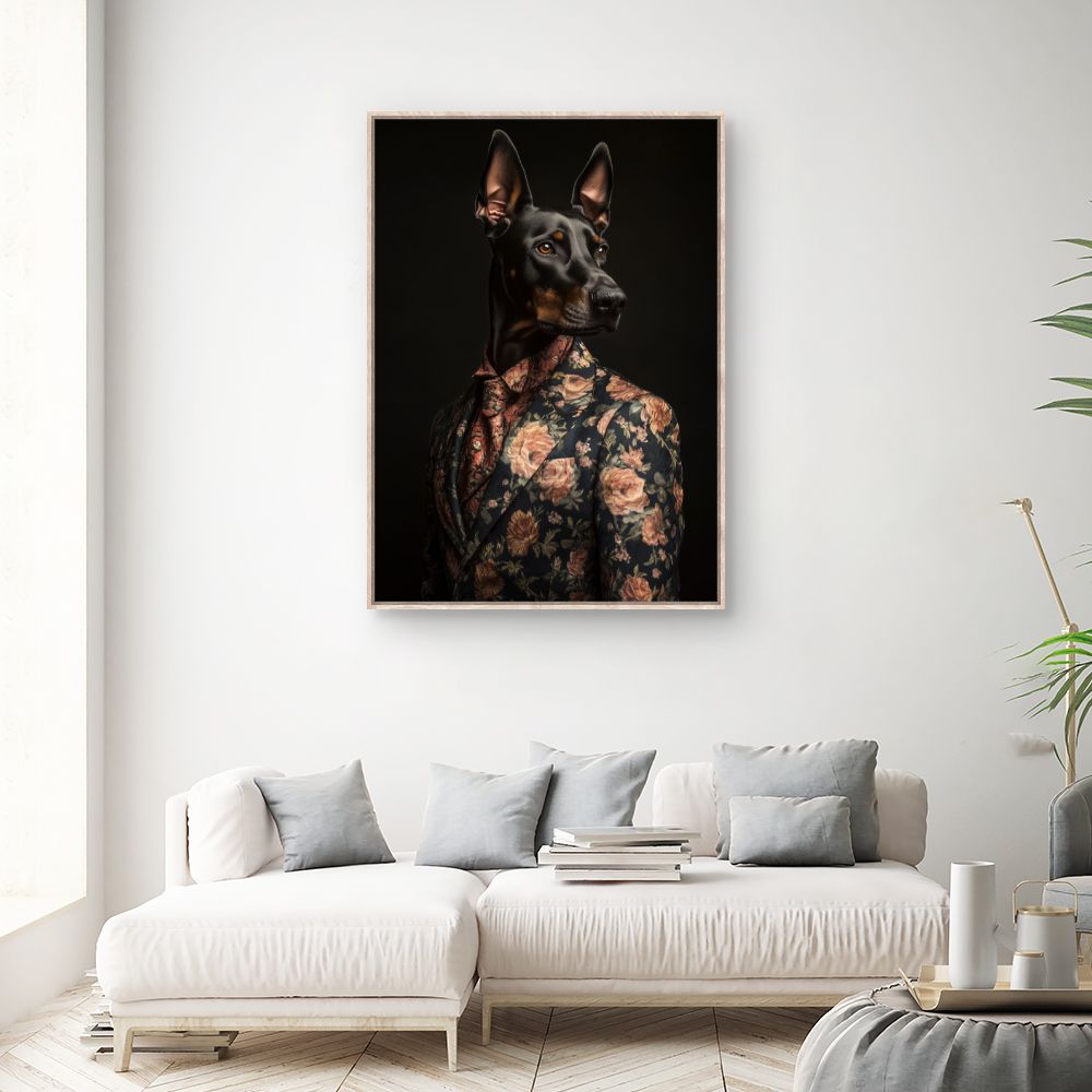 Toile "Chien élégant chic"