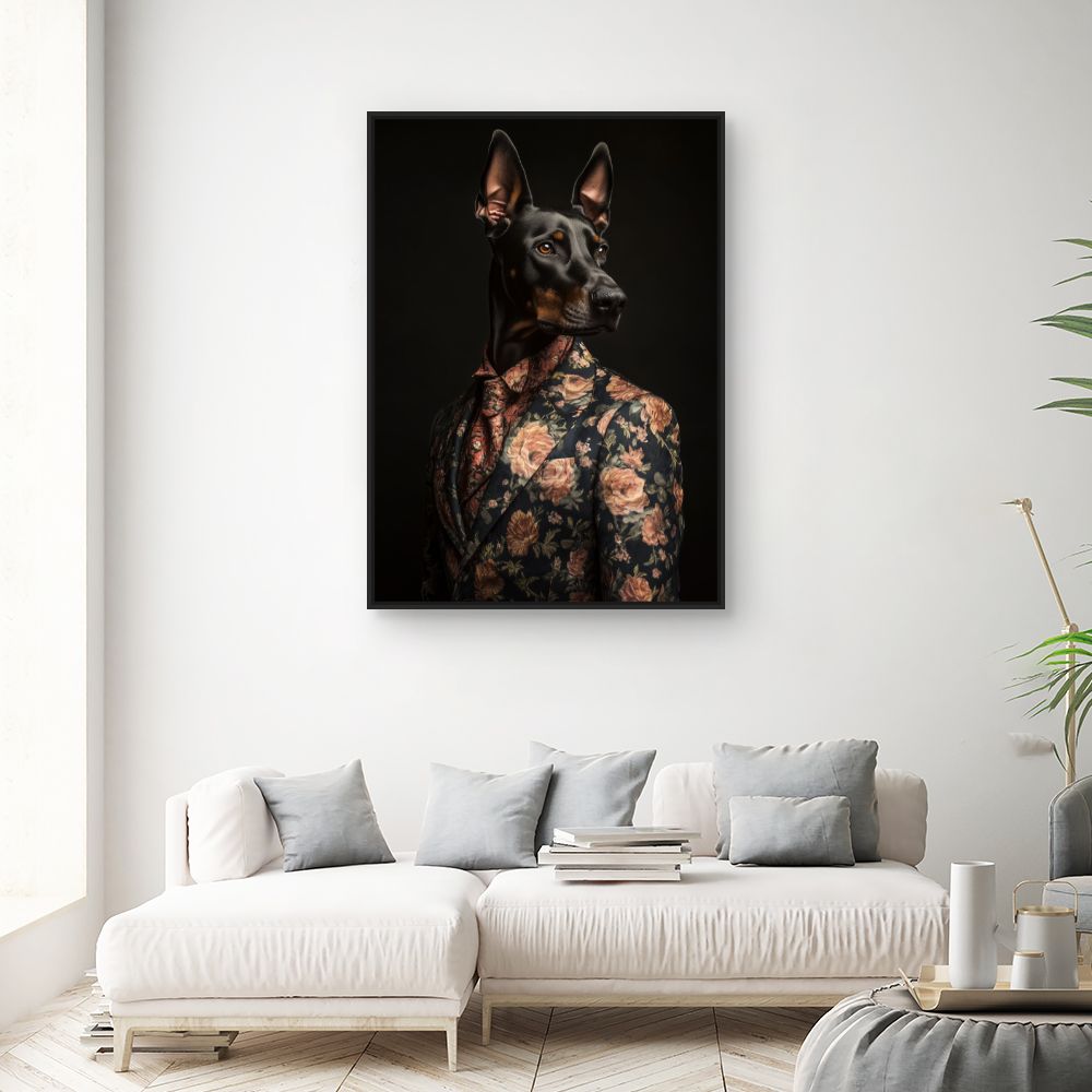 Toile "Chien élégant chic"