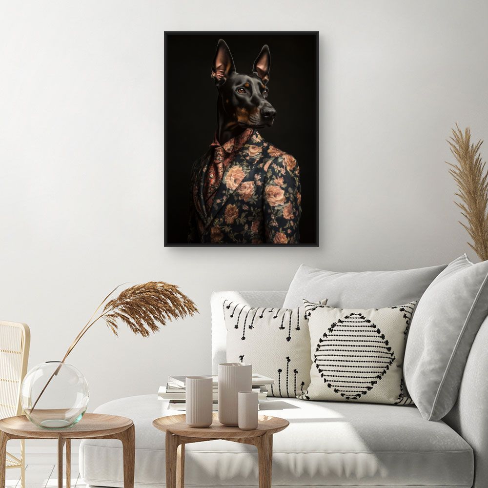 Toile "Chien élégant chic"
