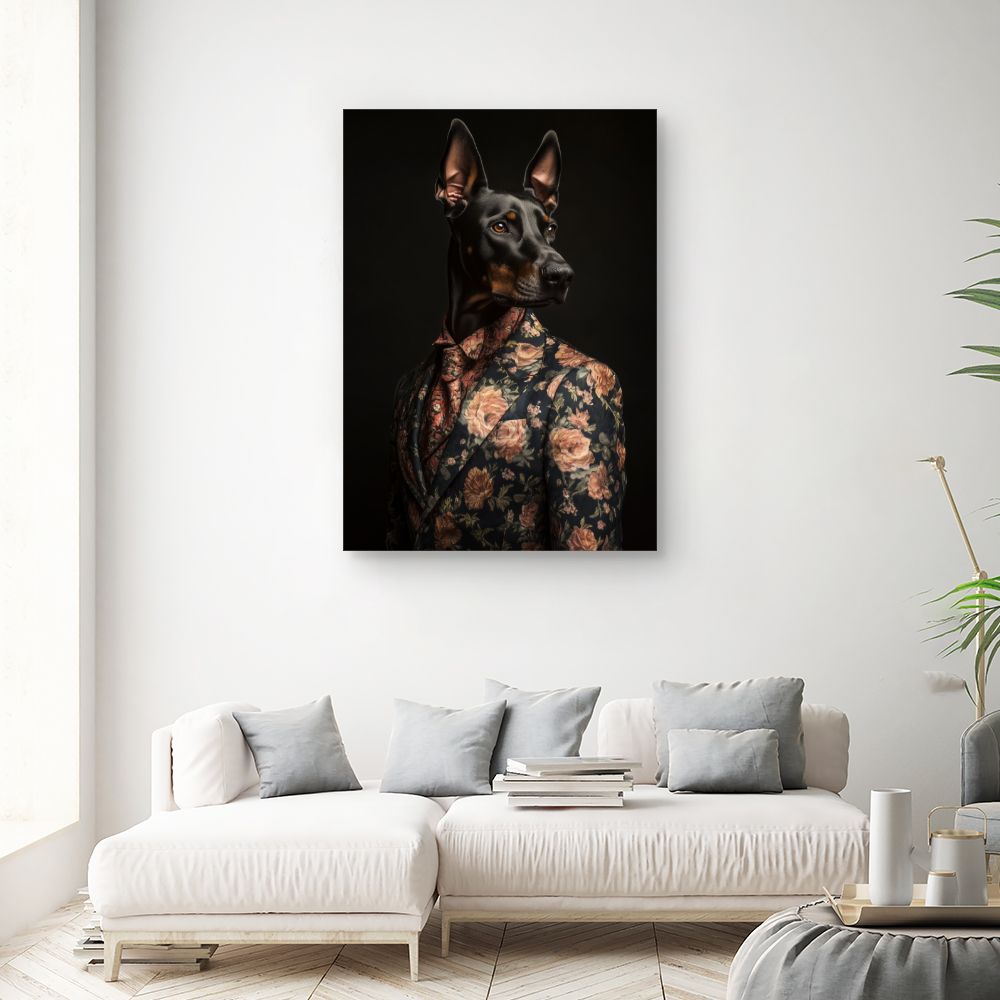 Toile "Chien élégant chic"