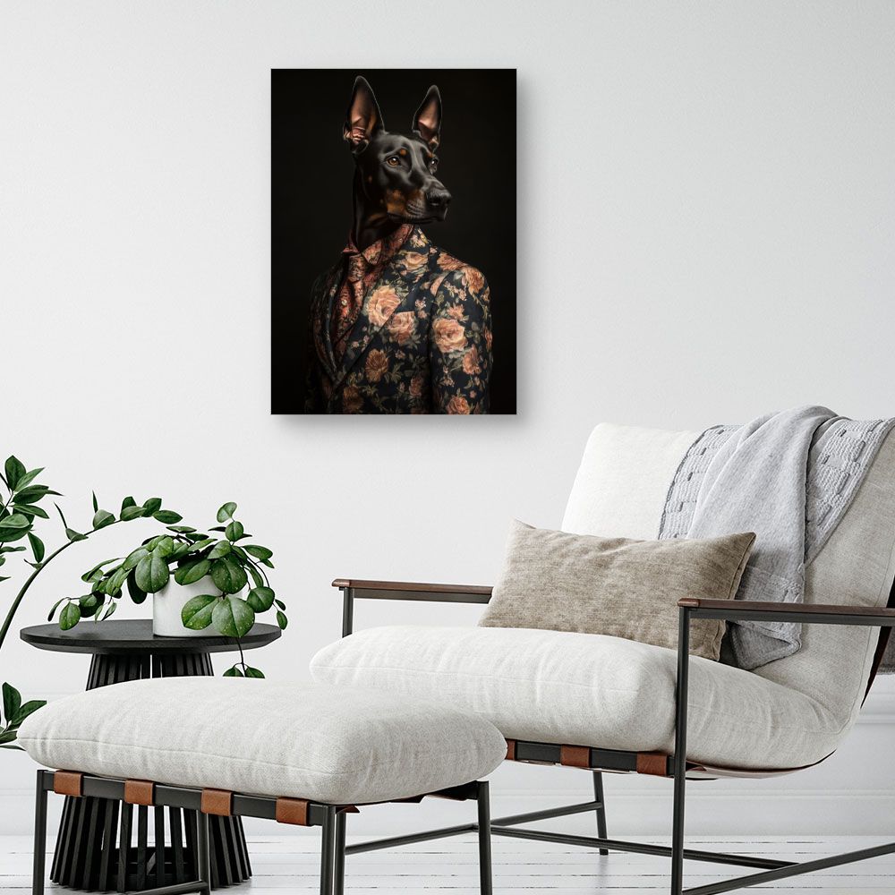 Toile "Chien élégant chic"