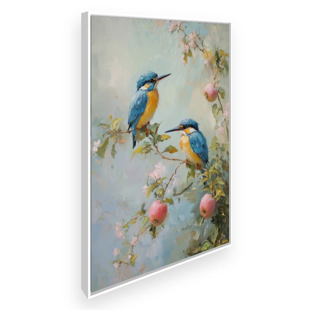 Toile Oiseaux sur branches – toile cadre blanc (slide 2)