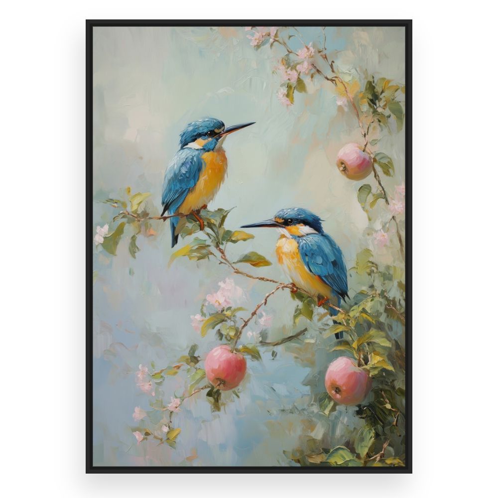 Toile Oiseaux sur branches – toile cadre noir (slide 3)