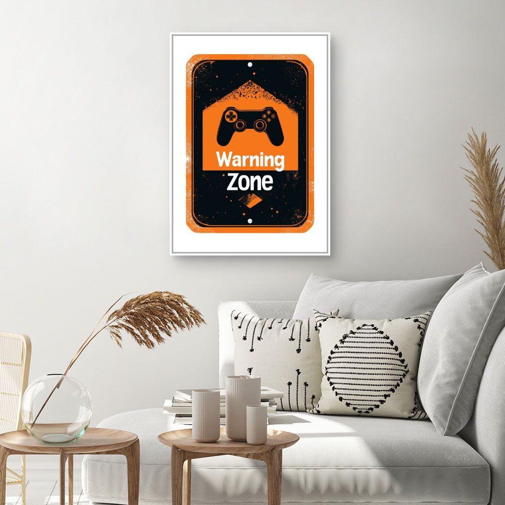 Toile "Avertissement Gamer"