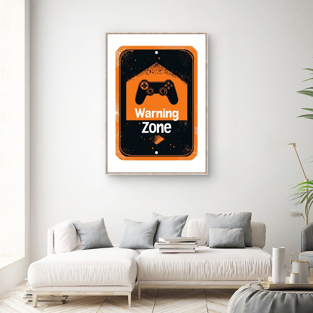 Toile "Avertissement Gamer"