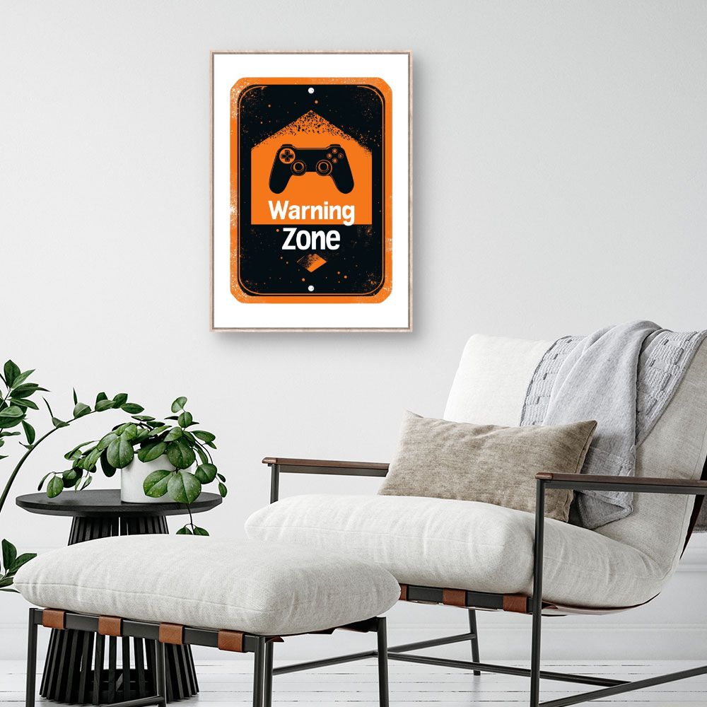 Toile "Avertissement Gamer"