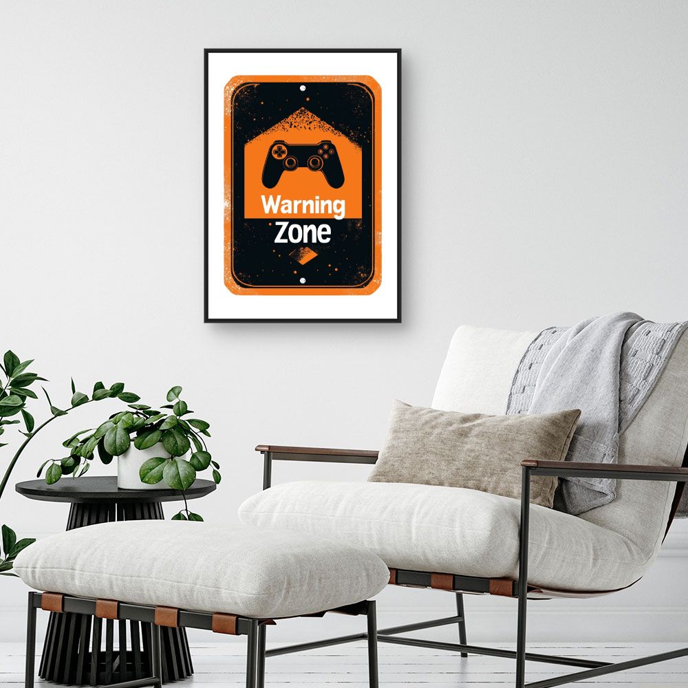 Toile "Avertissement Gamer"