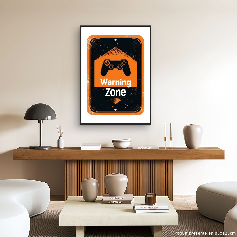 Toile "Avertissement Gamer"
