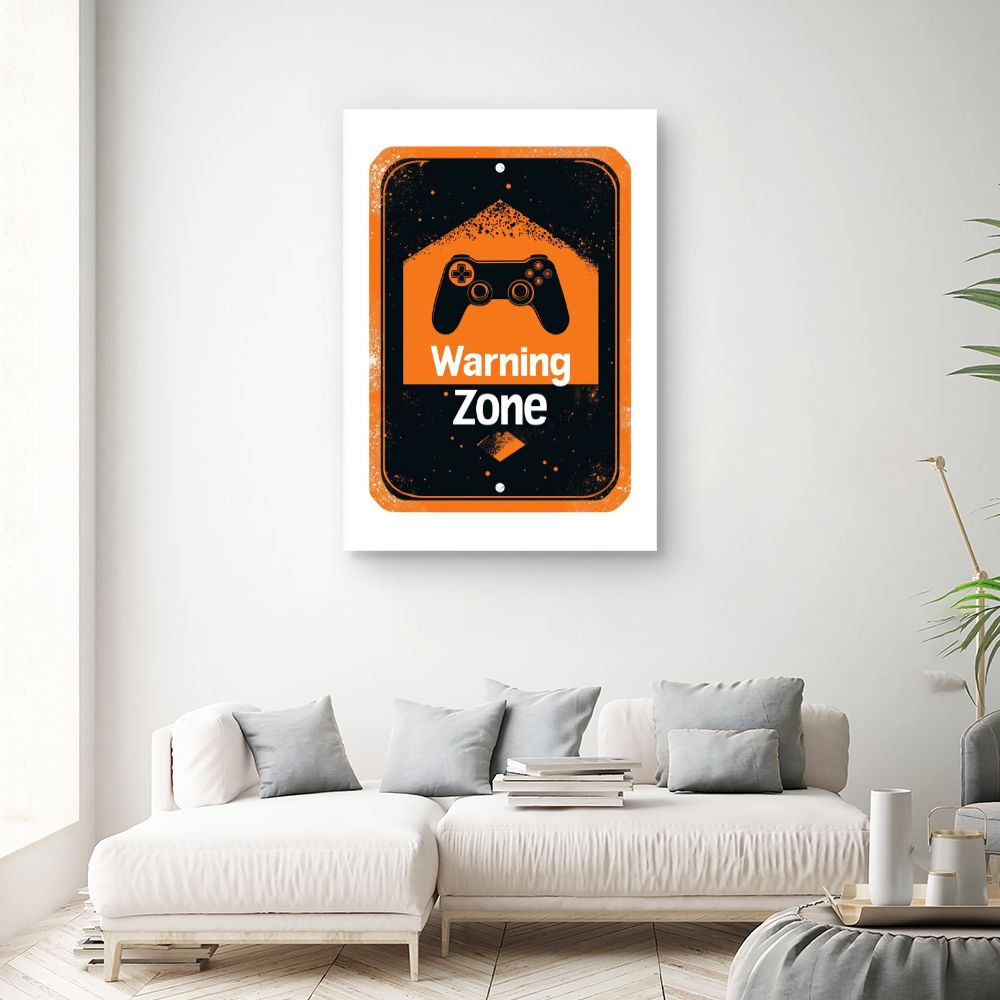 Toile "Avertissement Gamer"