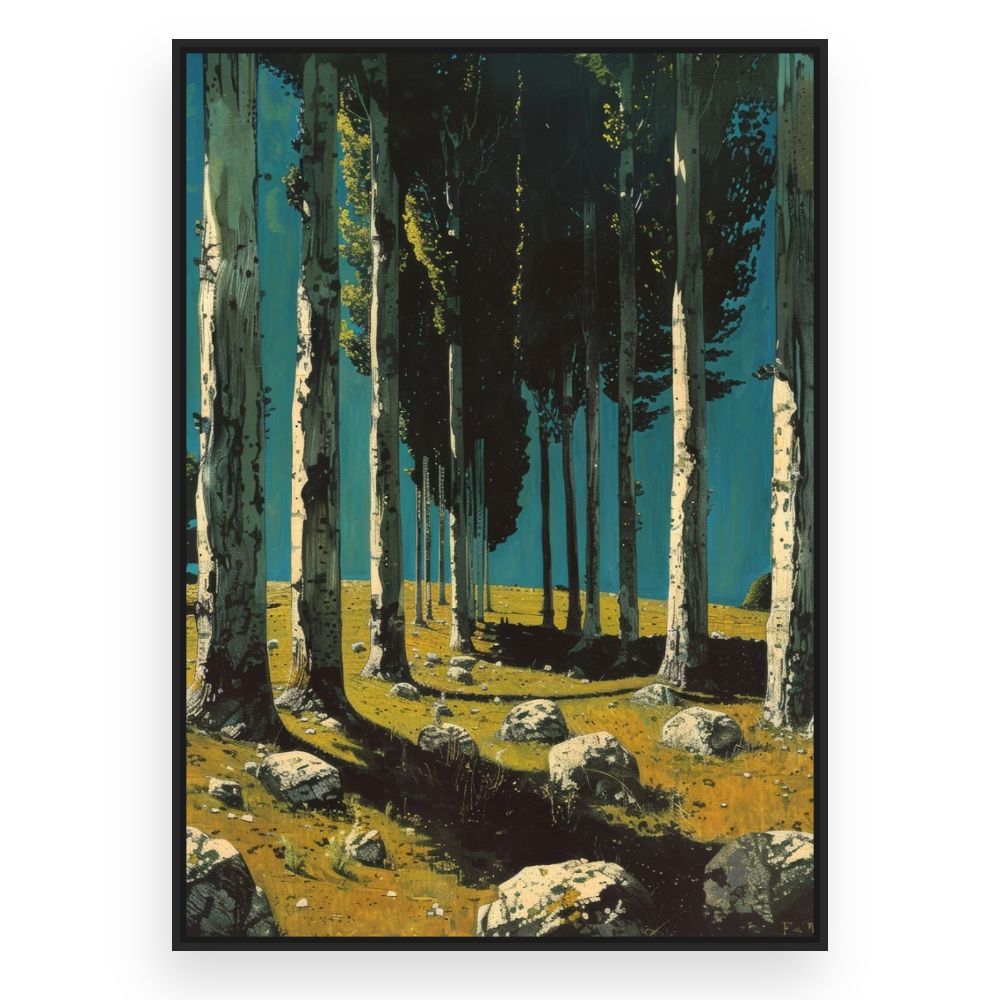 Toile Forêt mystique – toile cadre noir (slide 3)