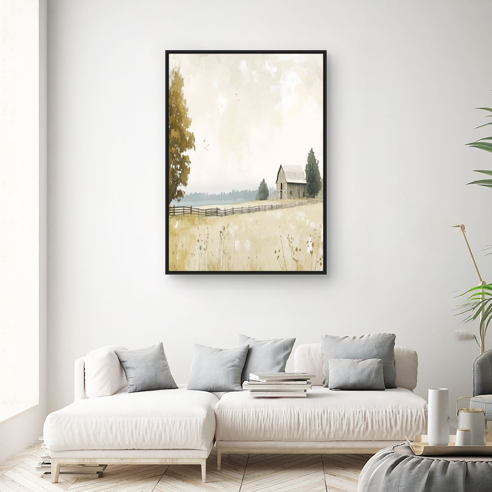 Toile "Ferme tranquille"