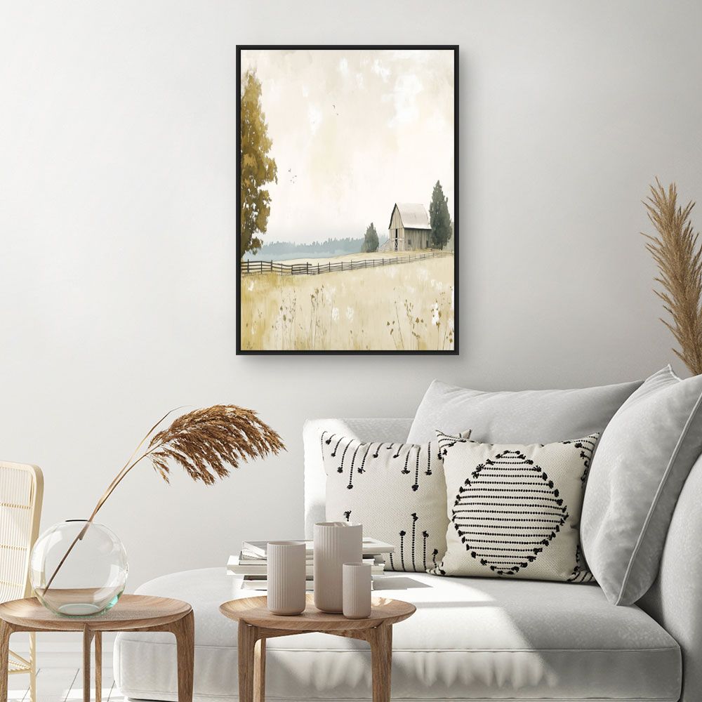 Toile "Ferme tranquille"