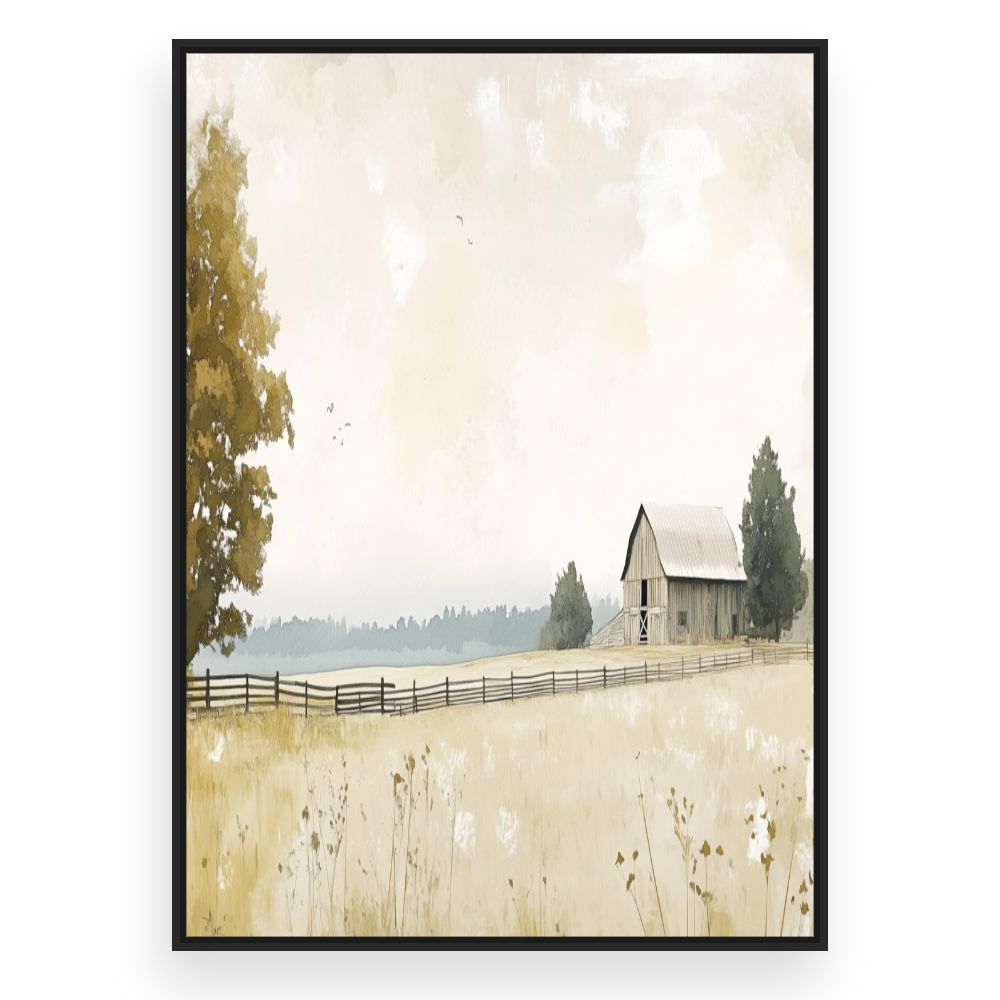 Toile Ferme tranquille – toile cadre noir (slide 3)
