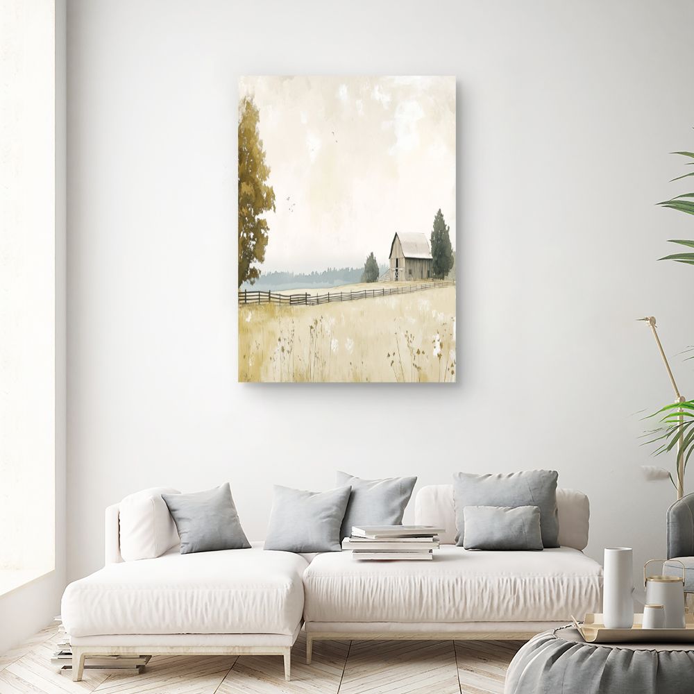 Toile "Ferme tranquille"