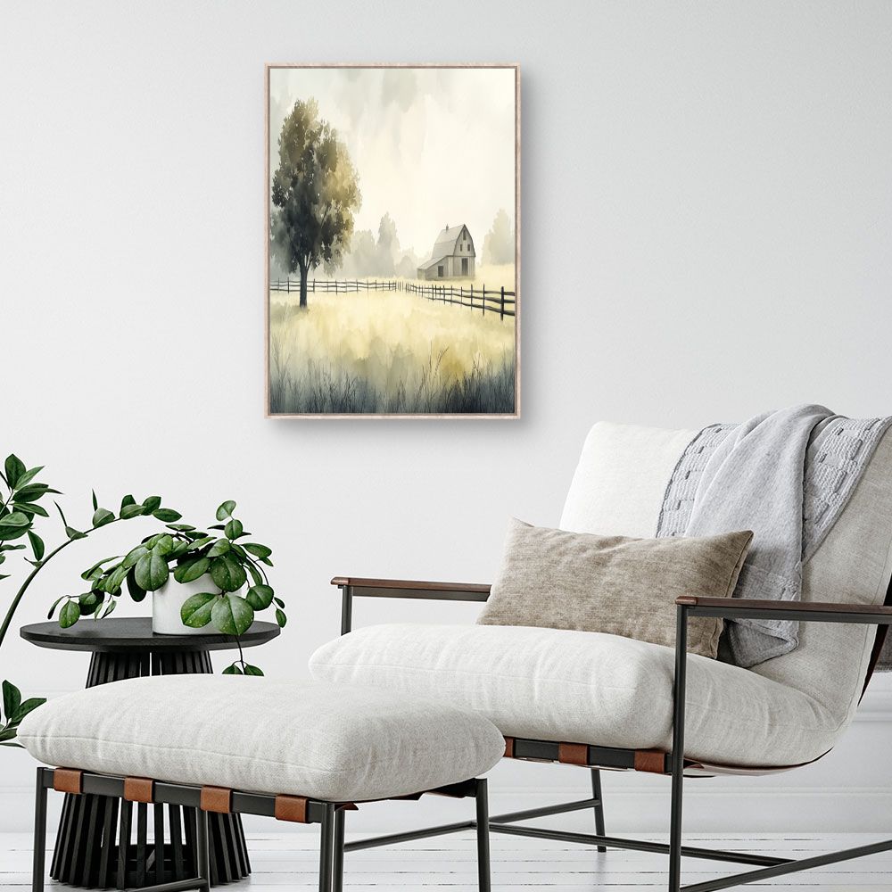 Toile "Paysage champêtre serein"