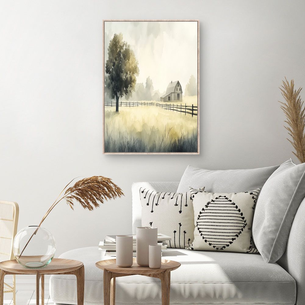 Toile Paysage champêtre serein – toile cadre naturel (slide 1, 60×90)