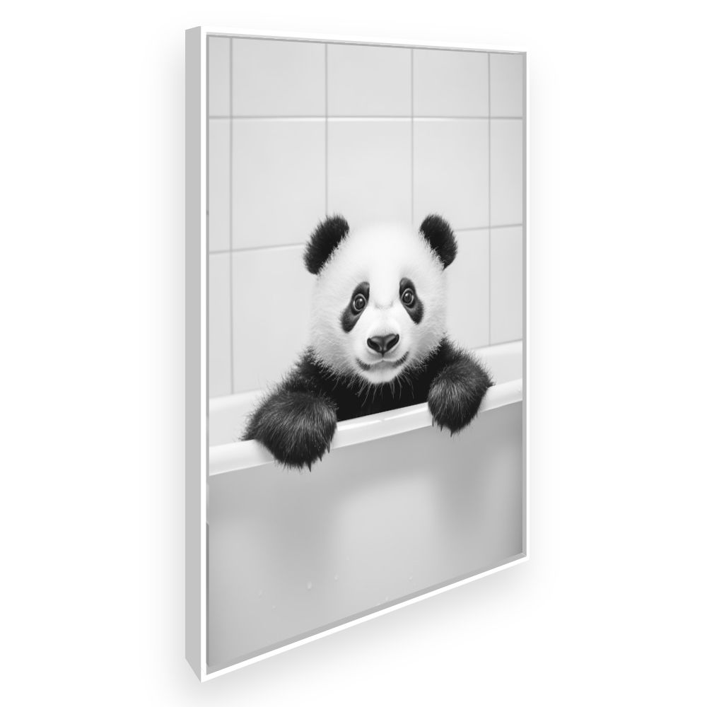 Toile Panda adorable – toile cadre blanc (slide 2)