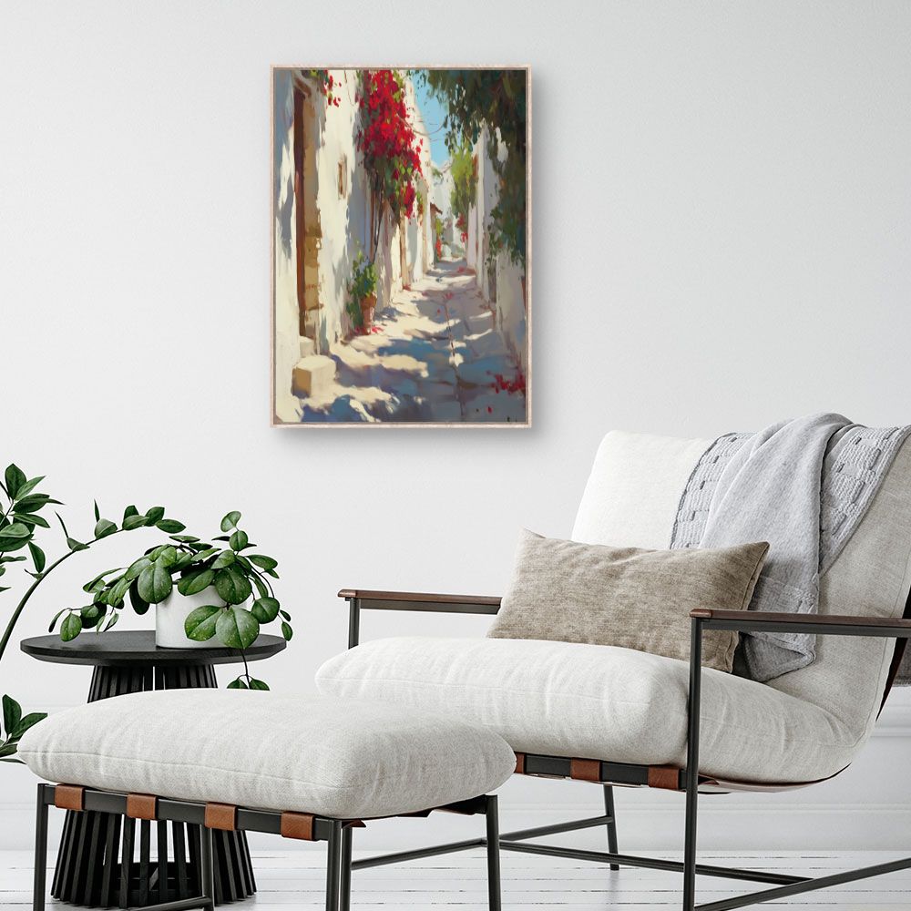 Toile "Ruelle fleurie"
