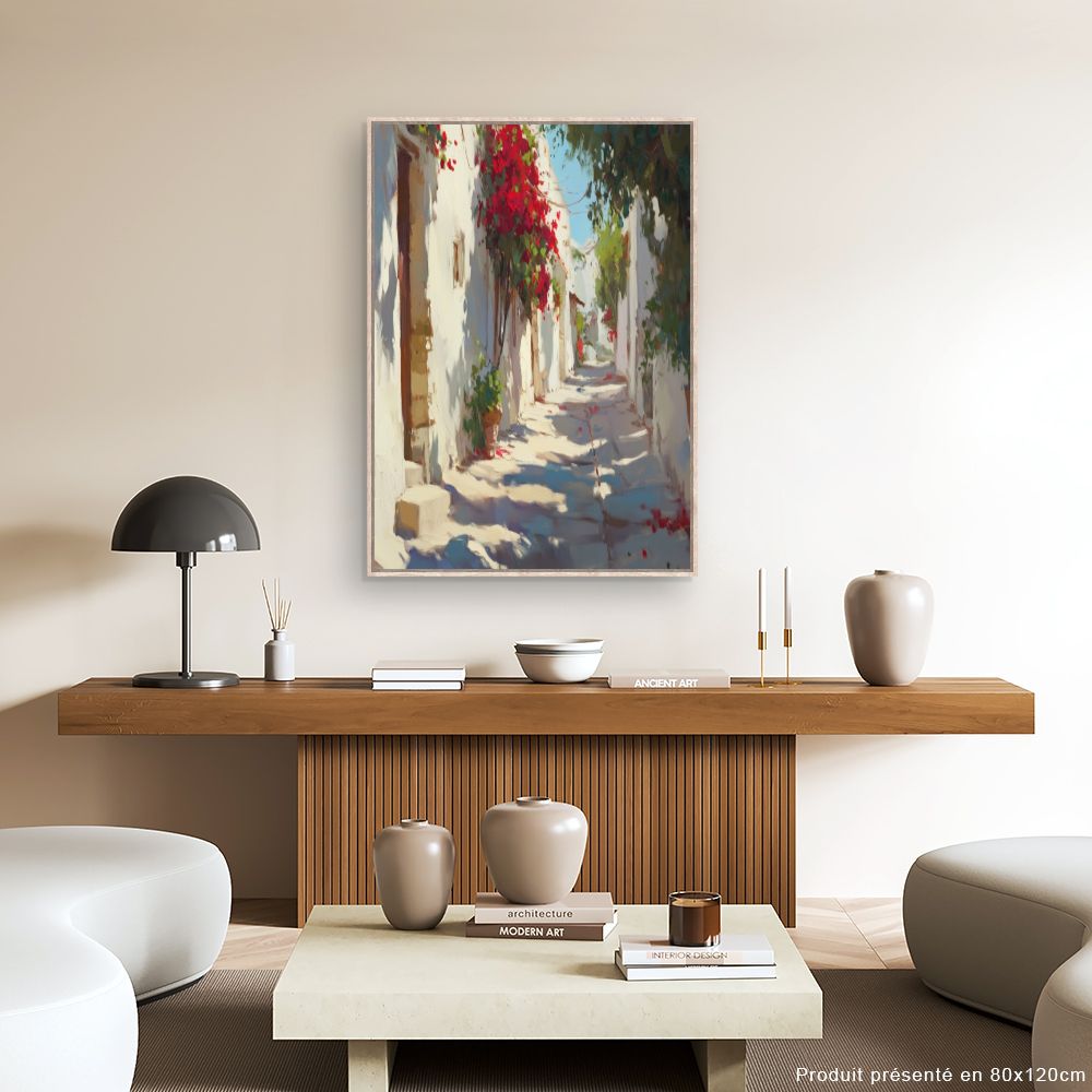 Toile "Ruelle fleurie"