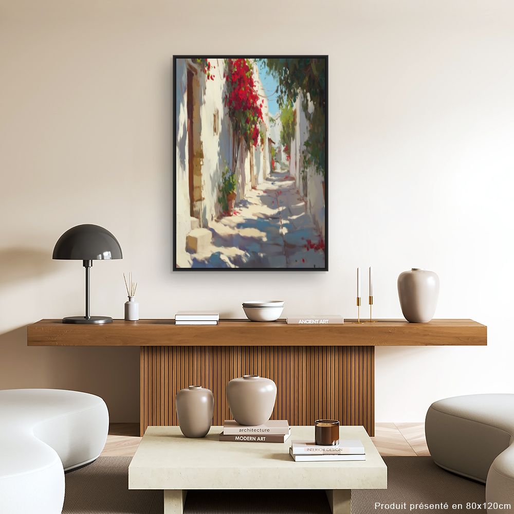 Toile "Ruelle fleurie"
