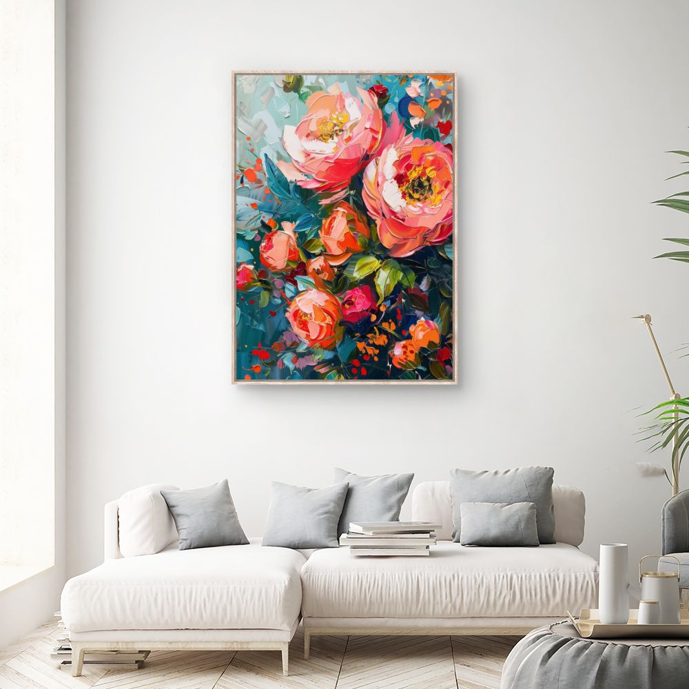 Toile "Fleurs vibrantes"