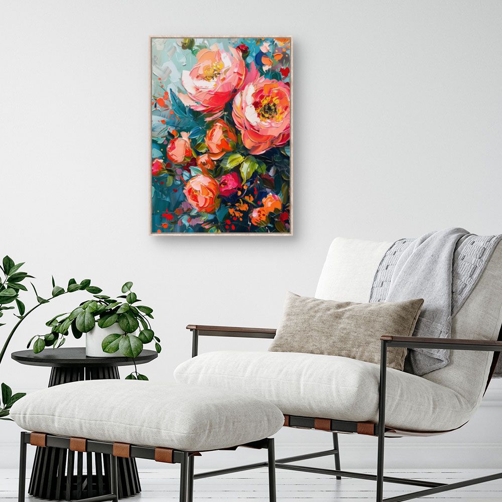 Toile "Fleurs vibrantes"
