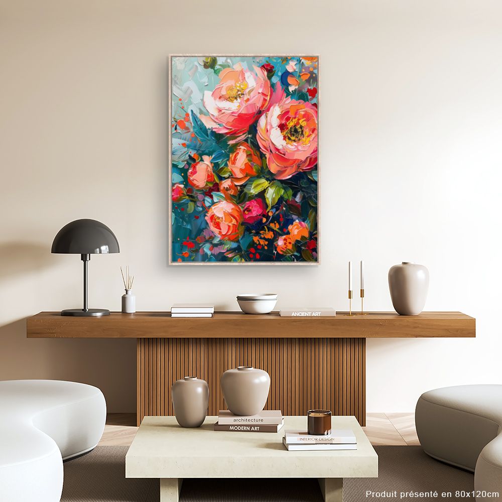 Toile "Fleurs vibrantes"