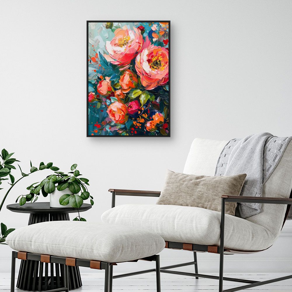 Toile "Fleurs vibrantes"