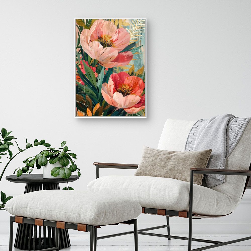 Toile "Fleurs éclatantes"