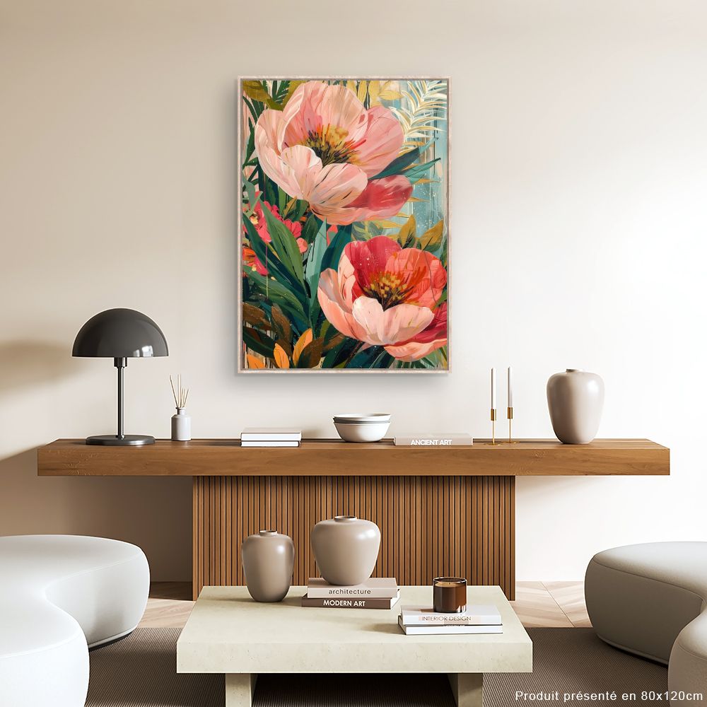 Toile "Fleurs éclatantes"