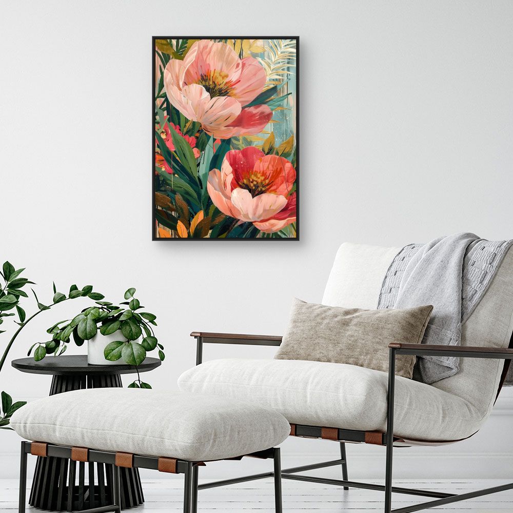 Toile "Fleurs éclatantes"