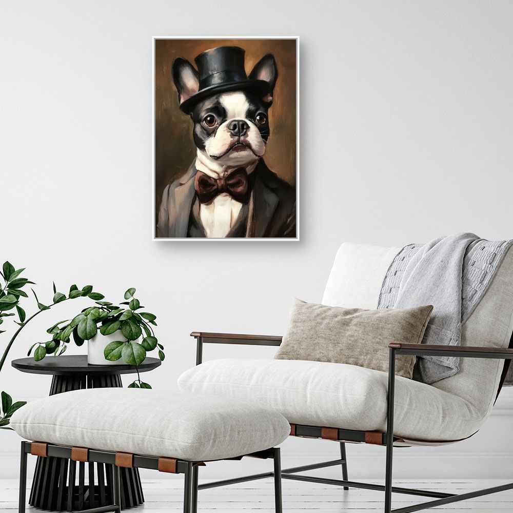 Toile "Chic canin élégant"